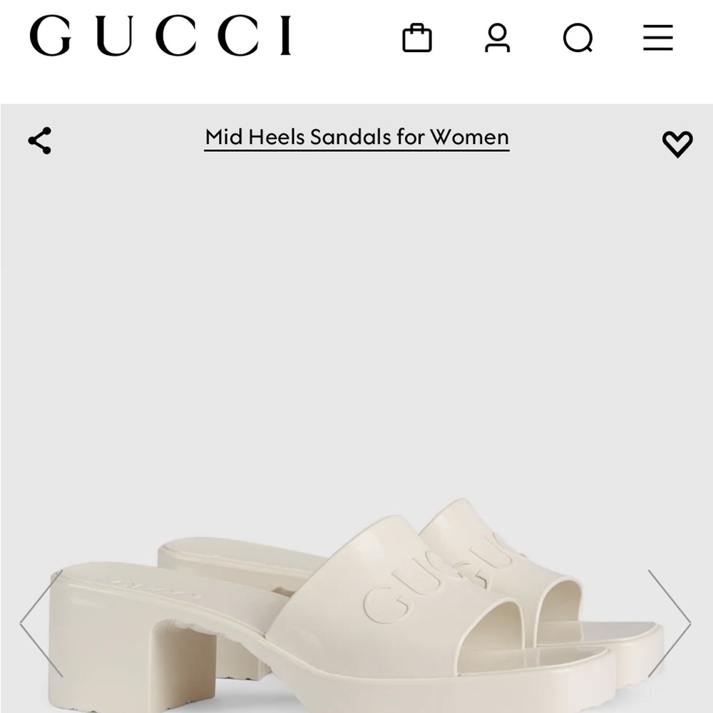 AUTHENTIC GUCCI RUBBER SLIDE SANDAL MULES 90s - Picture 8 of 10
